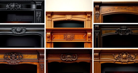 top r w flame mantel selections