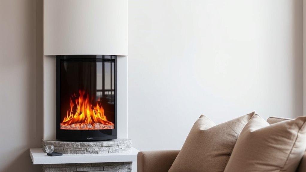 top realistic corner electric fireplaces