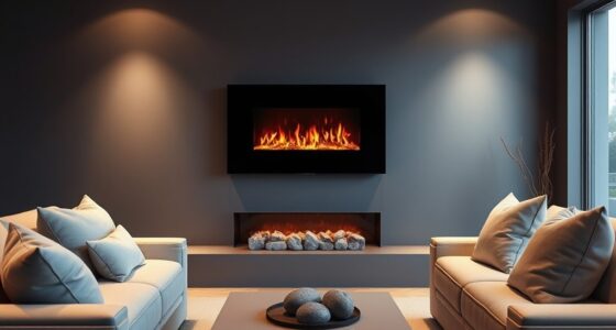 top wall mounted electric fireplaces