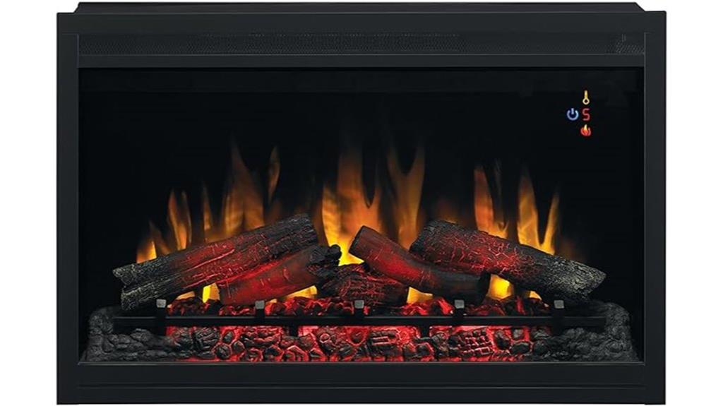 traditional built in electric fireplace