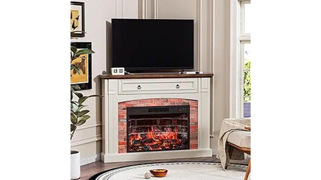 tv stand with fireplace
