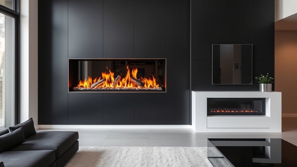 types of linear fireplaces