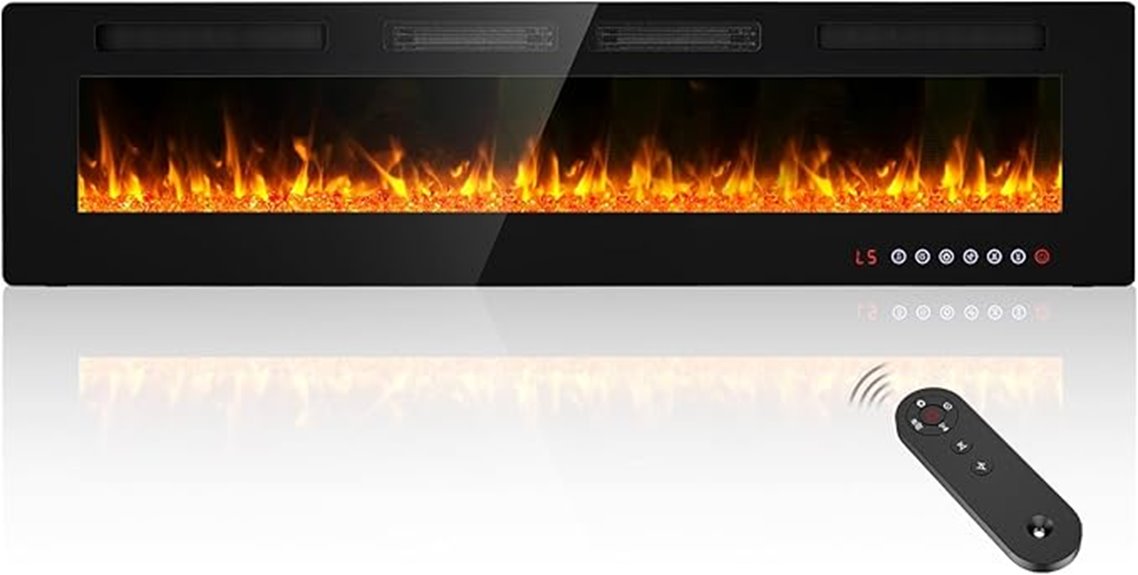 ultra slim electric fireplace