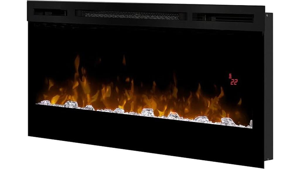 wall mounted 34 inch fireplace
