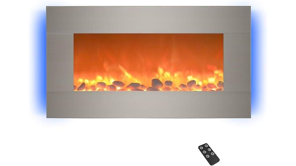 wall mounted electric fireplace