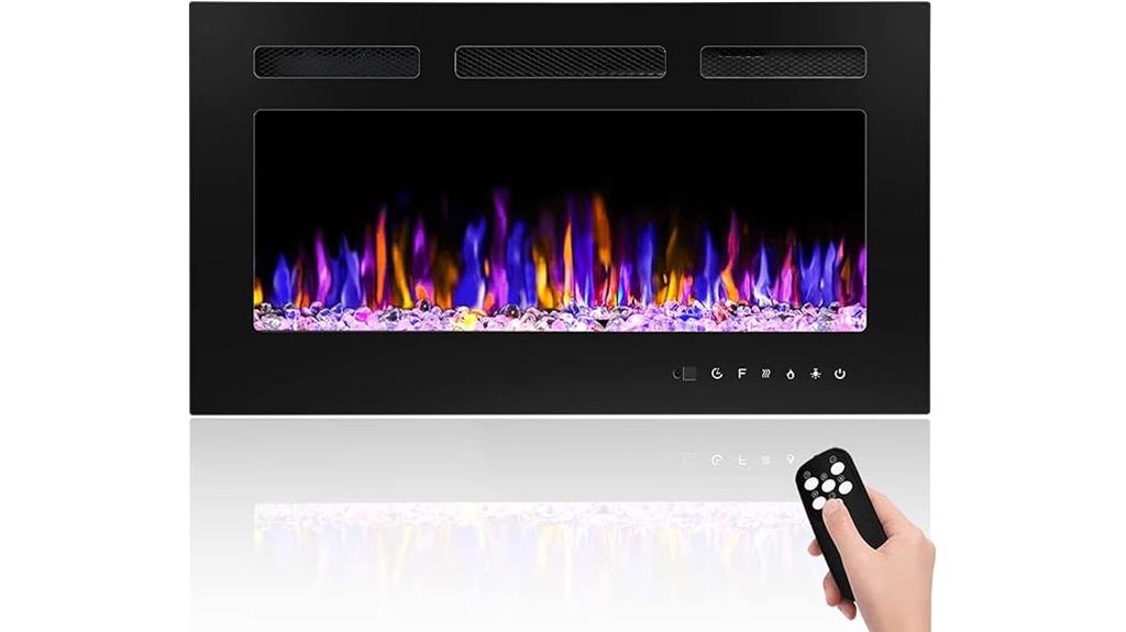 wall mounted electric fireplace