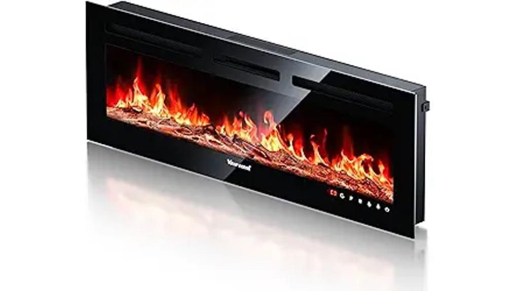 wall mounted electric fireplace