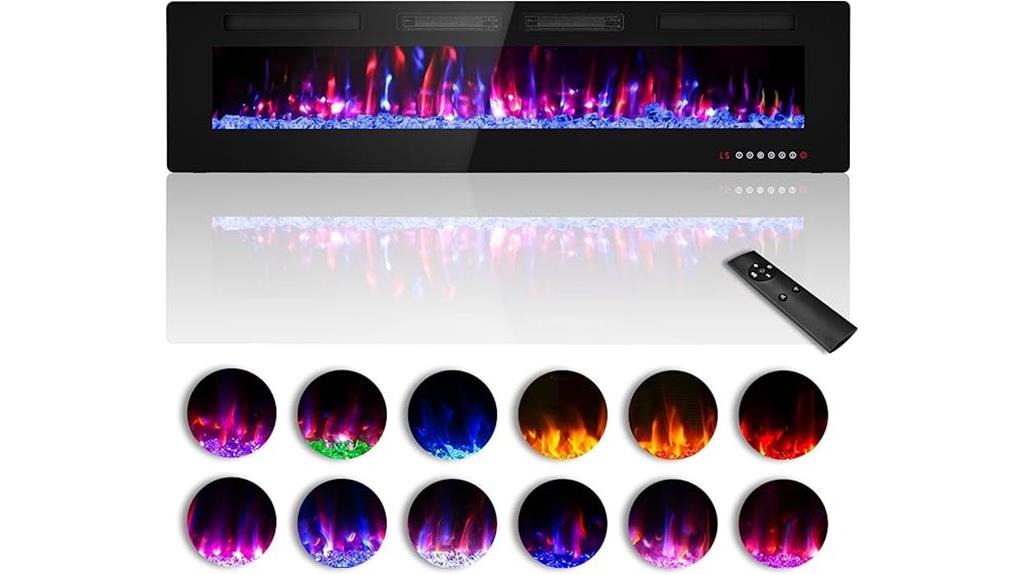 wall mounted electric fireplace