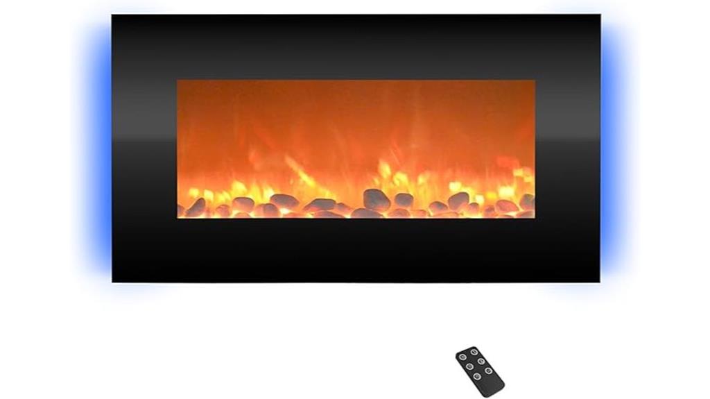 wall mounted electric fireplace