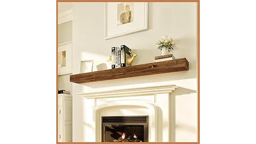 wall mounted fireplace mantel