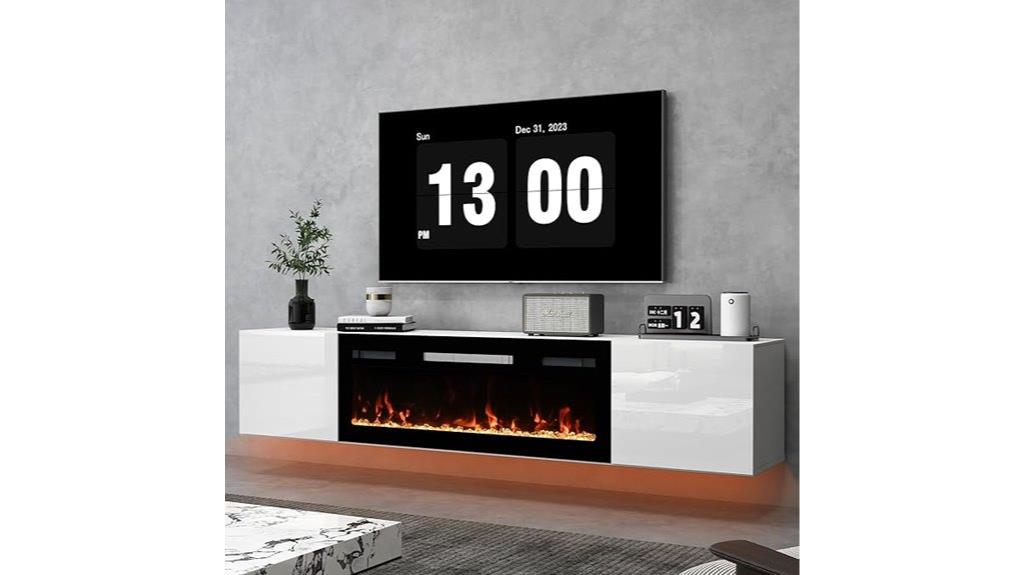 wall mounted floating tv stand