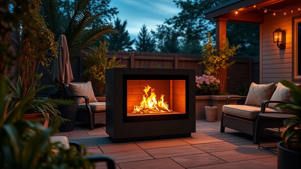 weatherproof outdoor fireplace safety