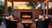 weatherproof outdoor fireplaces