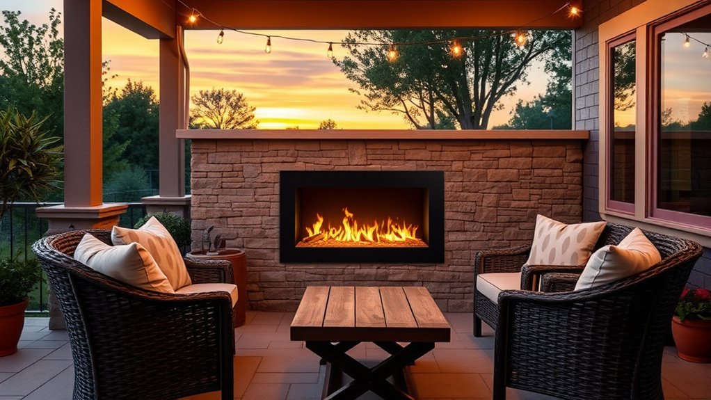 weatherproof outdoor fireplaces