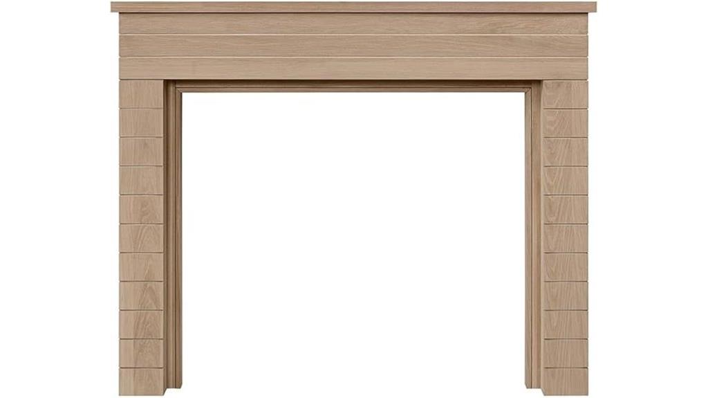 white oak fireplace mantel