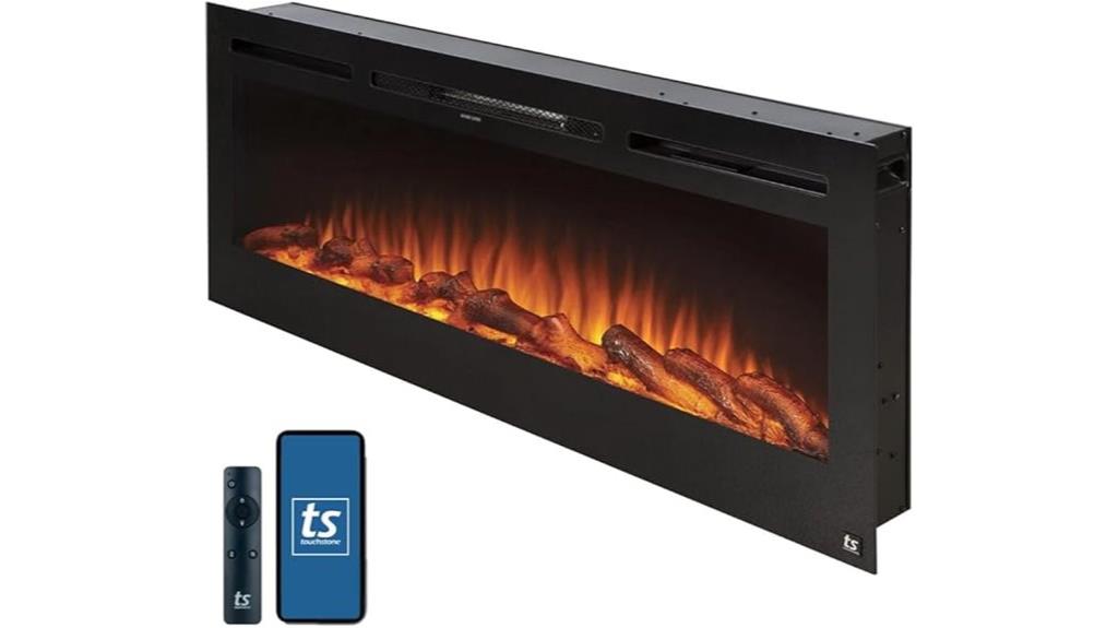 wide electric fireplace