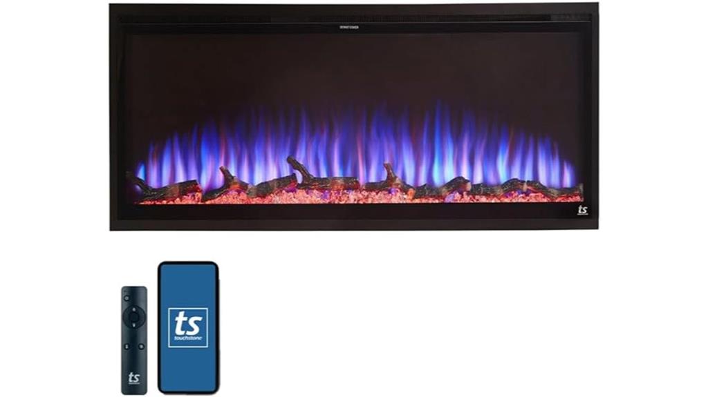 wifi alexa recessed fireplace