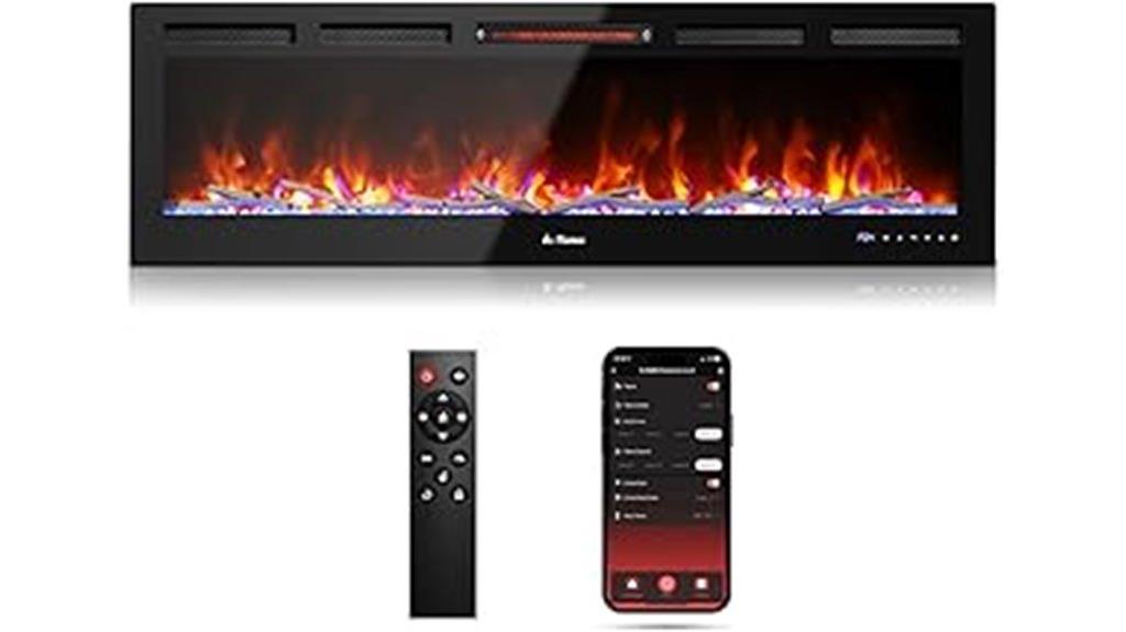 wifi controlled electric fireplace
