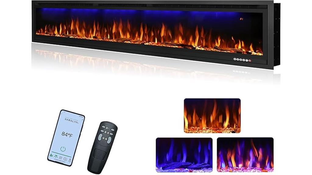 wifi controlled electric fireplace