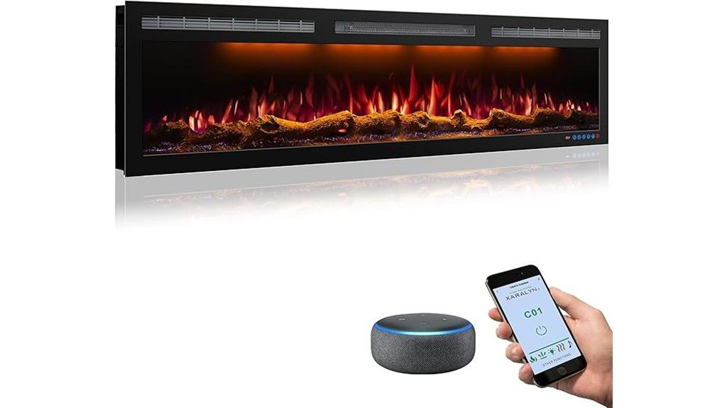 wifi wall mounted fireplace