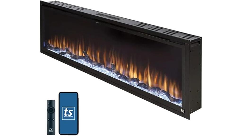 wireless electric fireplace console