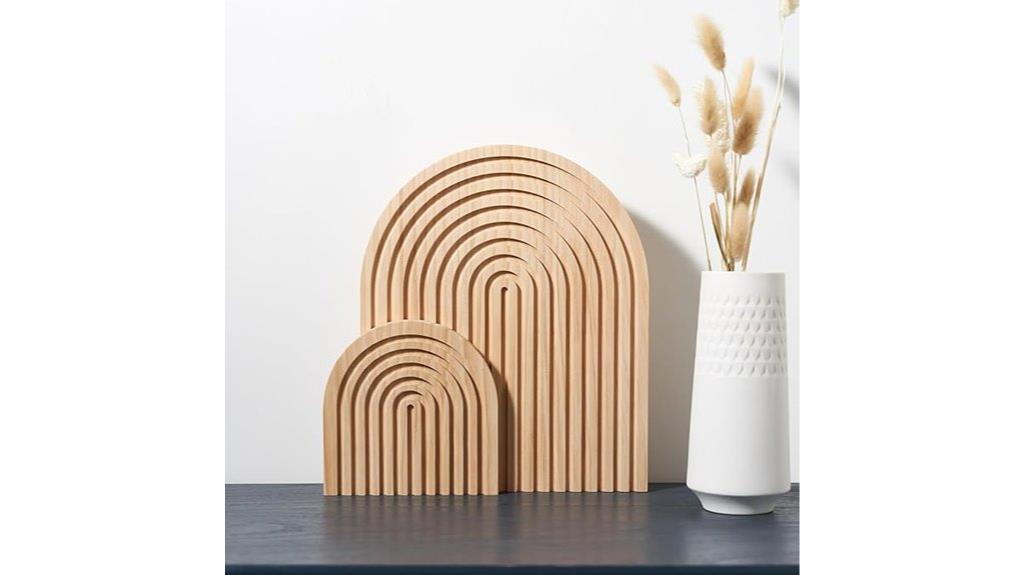 wooden boho shelf decor