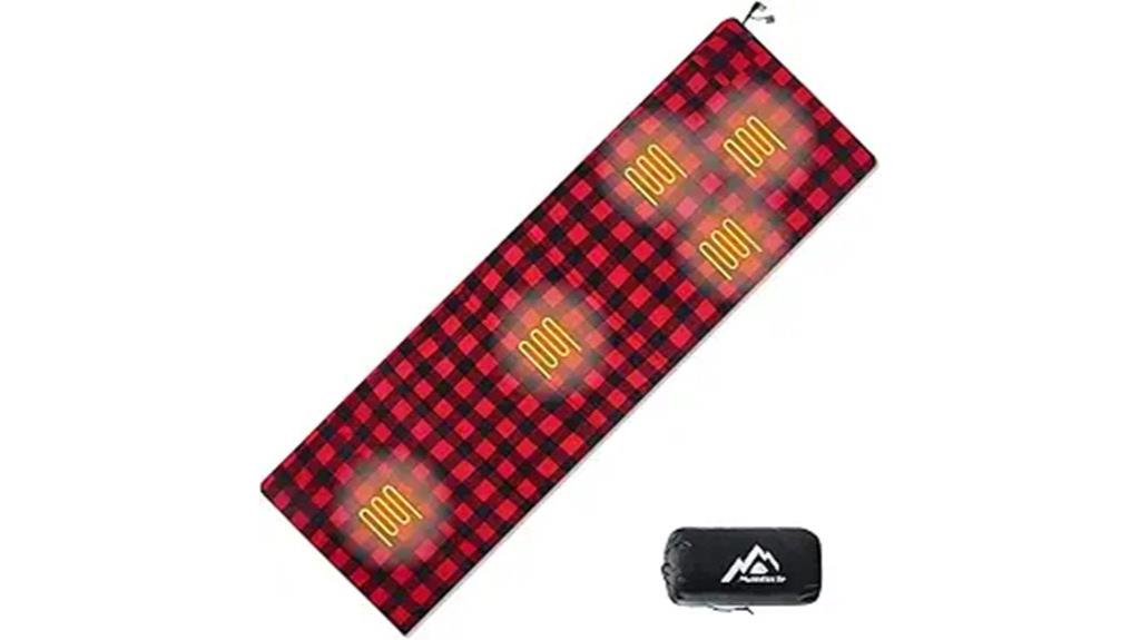 heated sleeping pad features