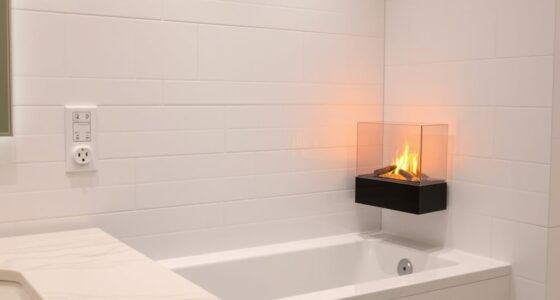 bathroom electric fireplace safety