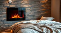bedroom electric fireplace safety