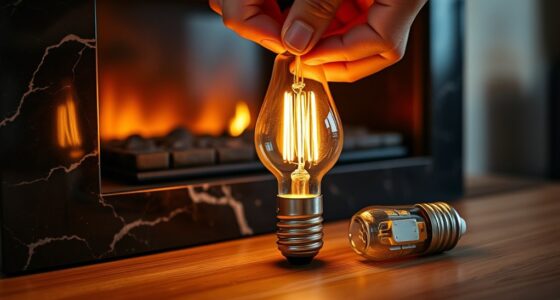 change fireplace bulbs safely