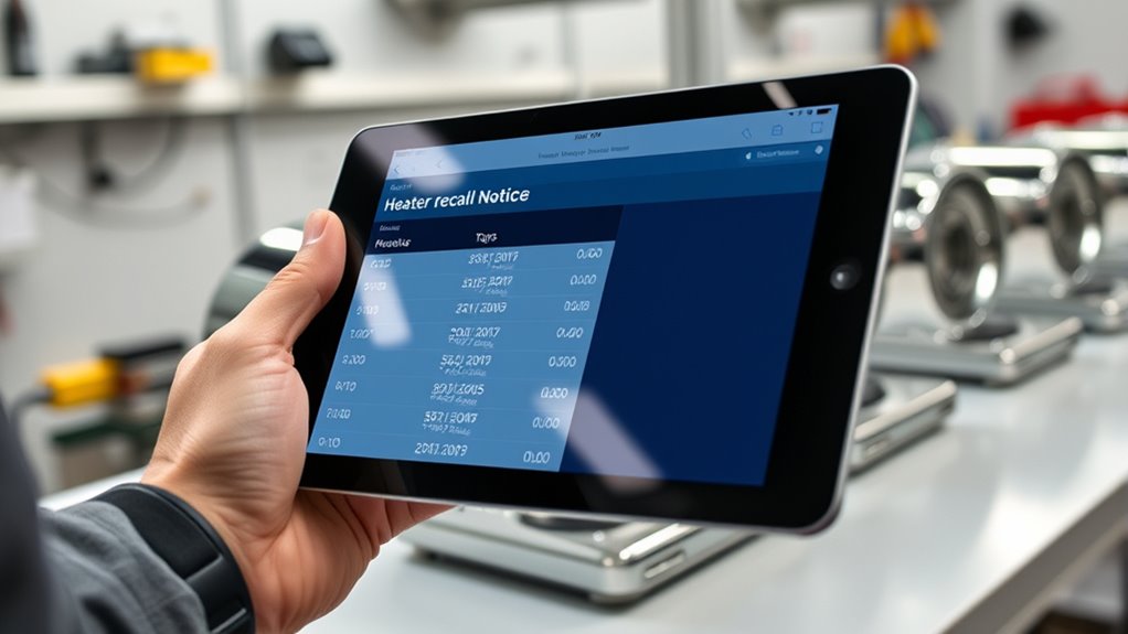 check heater recall status