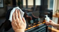cleaning electric fireplace thoroughly