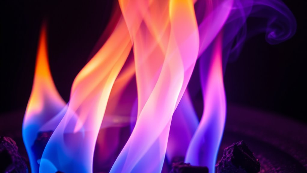 colorful flames safety considerations