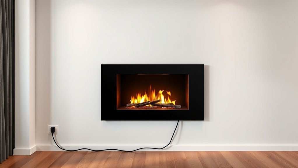 concealed wiring for sleek fireplaces