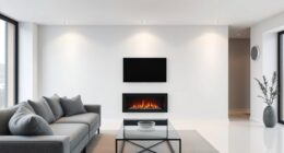 concealing fireplace when idle