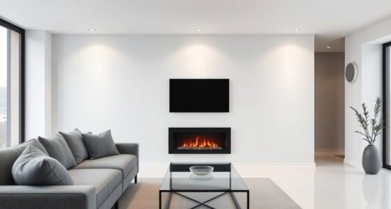 concealing fireplace when idle