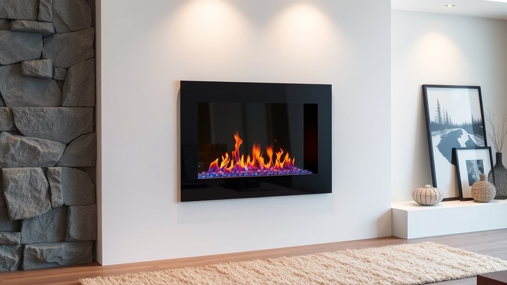 contemporary electric fireplace styles