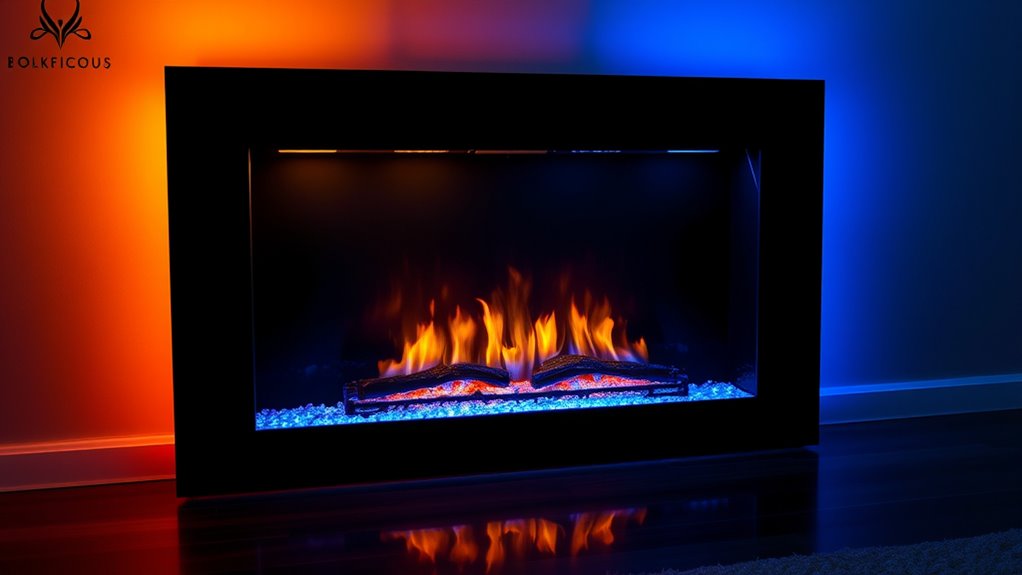 customizable led fireplace lighting