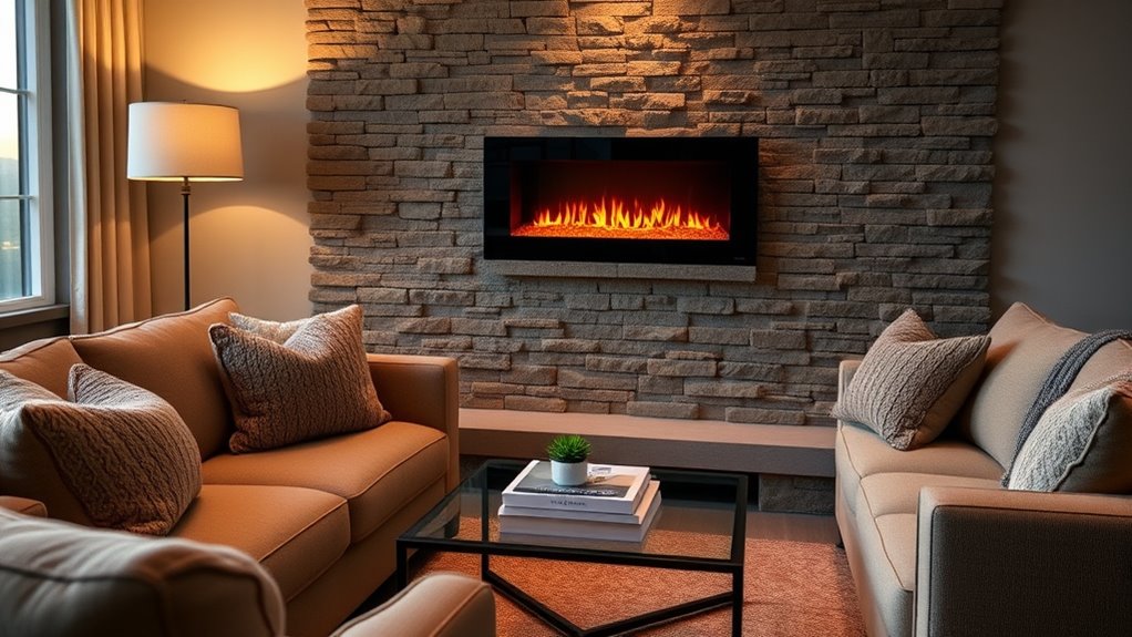 electric fireplace as main heat