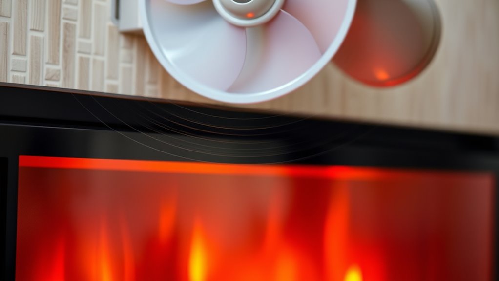 electric fireplace fan noise