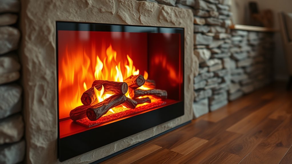electric fireplace heat output
