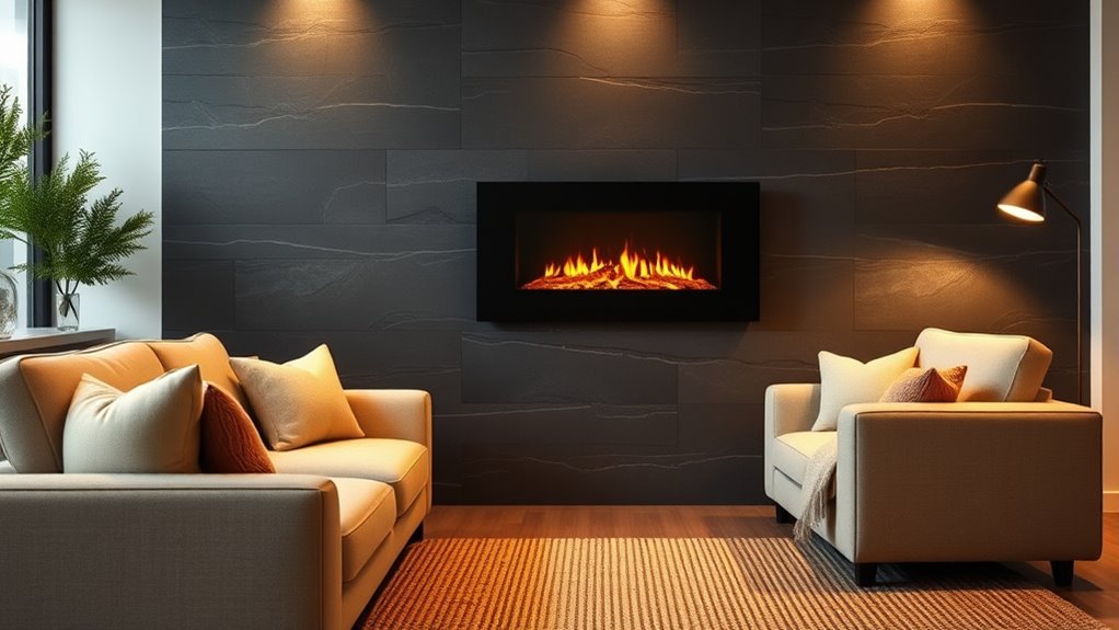 electric fireplace heating efficiency
