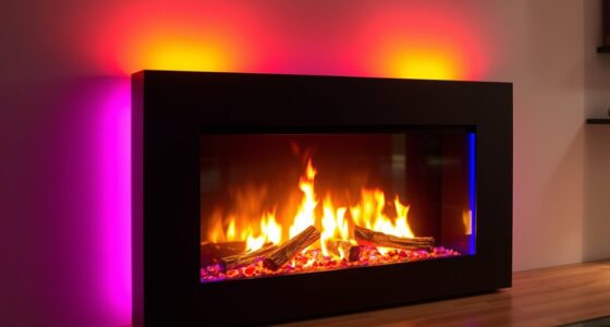 electric fireplace lighting options