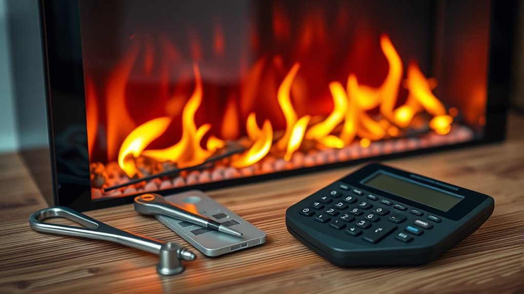 electric fireplace monthly costs