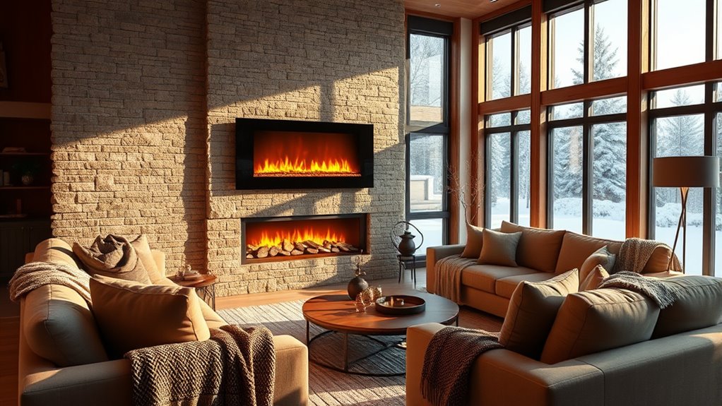 electric fireplace room heating