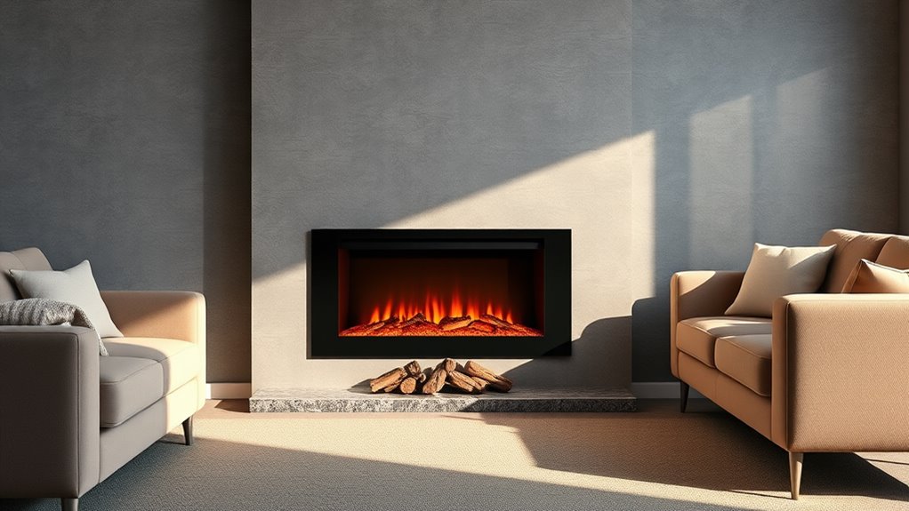 electric fireplace room heating