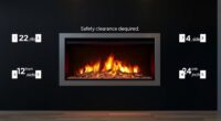 electric fireplace safety distances