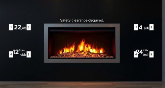 electric fireplace safety distances
