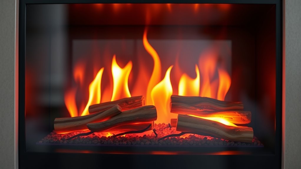 electric fireplace stuck on