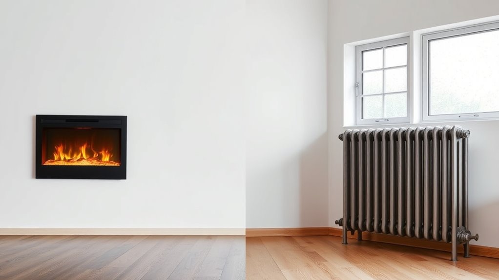 electric fireplaces versus central heating